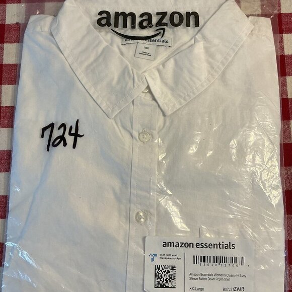 Amazon Essentials Tops - Amazon Essentials White Blouse